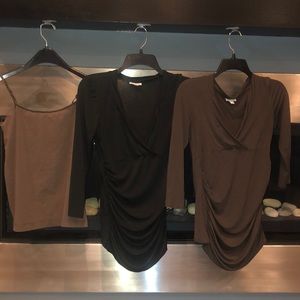 Lot of brown / black maternity tops bundle small